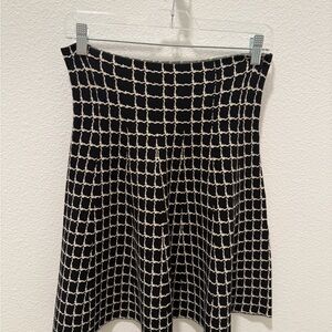 Max Studio Black and White A-Line Cocktail Skirt